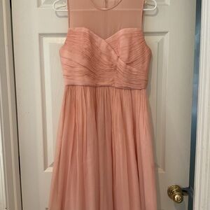 Sheer pale pink formal dress. J crew
